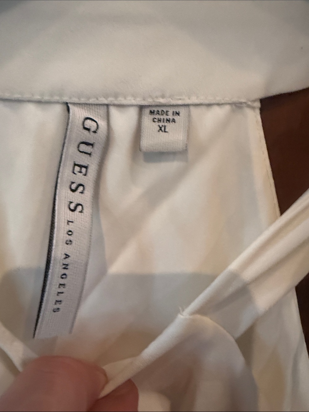 Guess White Sleeveless Tie-Shoulder Shift Dress - Picture 2 of 7